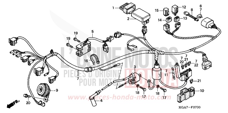 WIRE HARNESS for CG125 TITAN ES FORCE SILVER METALLIC (NH411) from 2004
